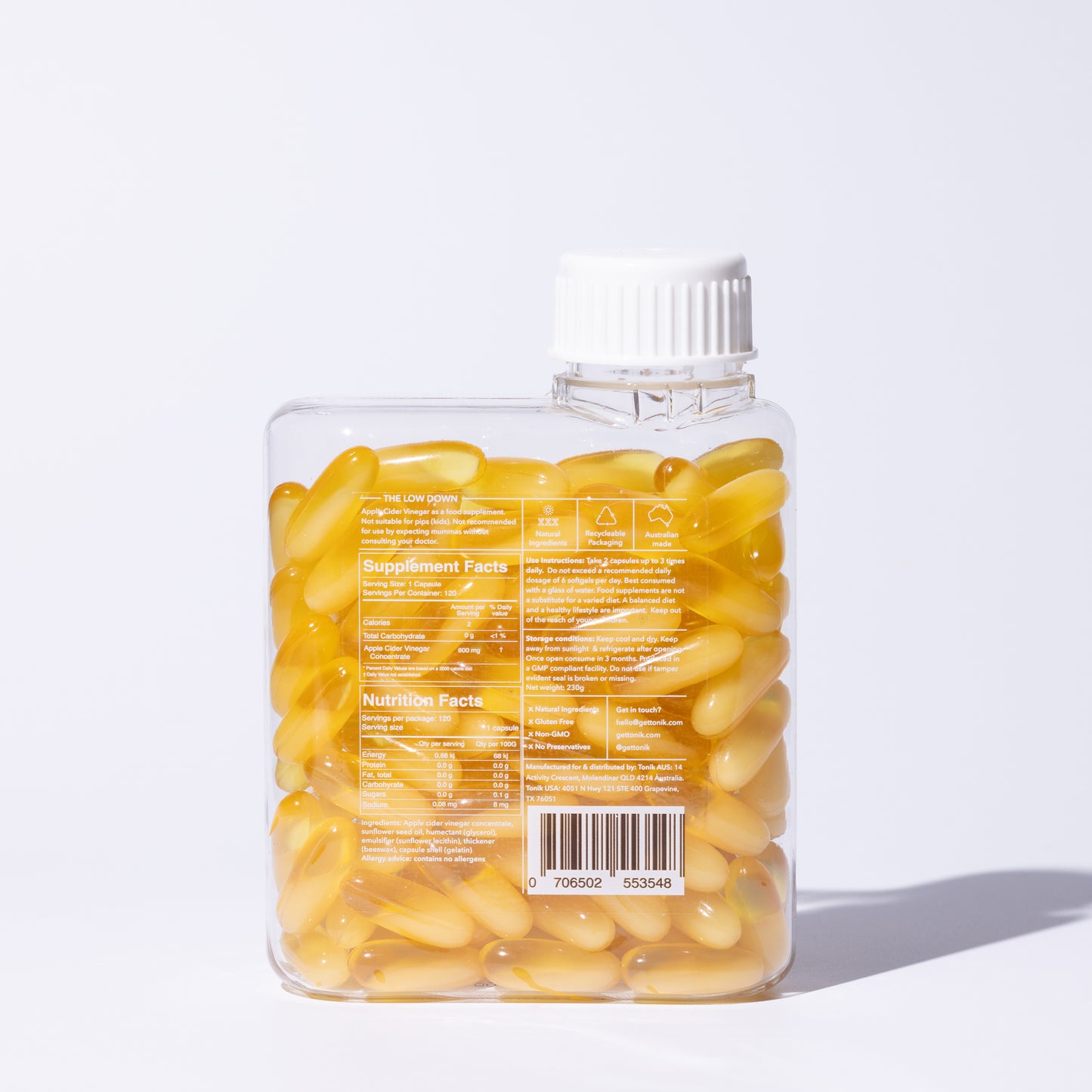 TONIK No.2 Apple Cider Vinegar (120 Capsules)